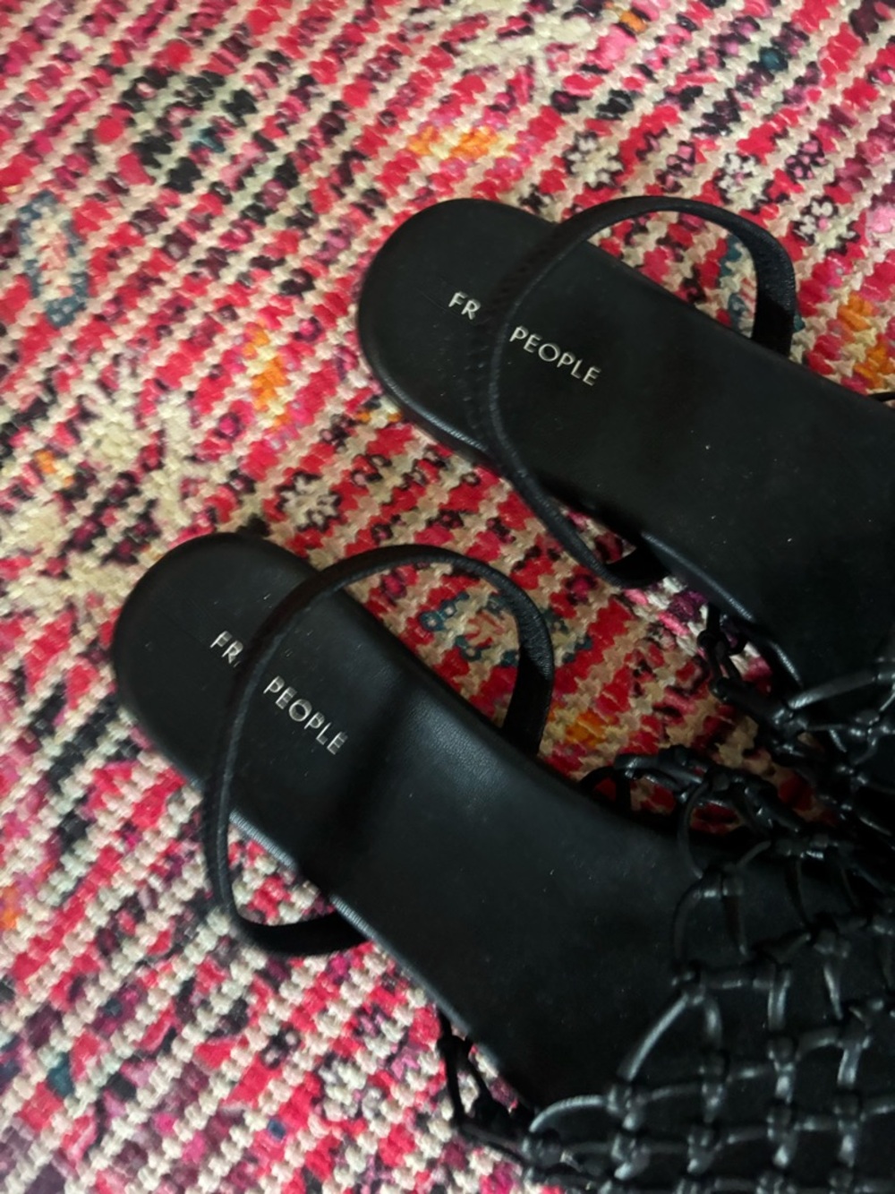 Free People Wayside Black Knotted Slide Mules - Picture 5 of 7